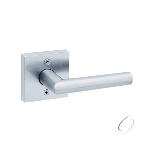 Milan Lever with Square Rose Half Dummy Door Lock Satin Chrome Finish